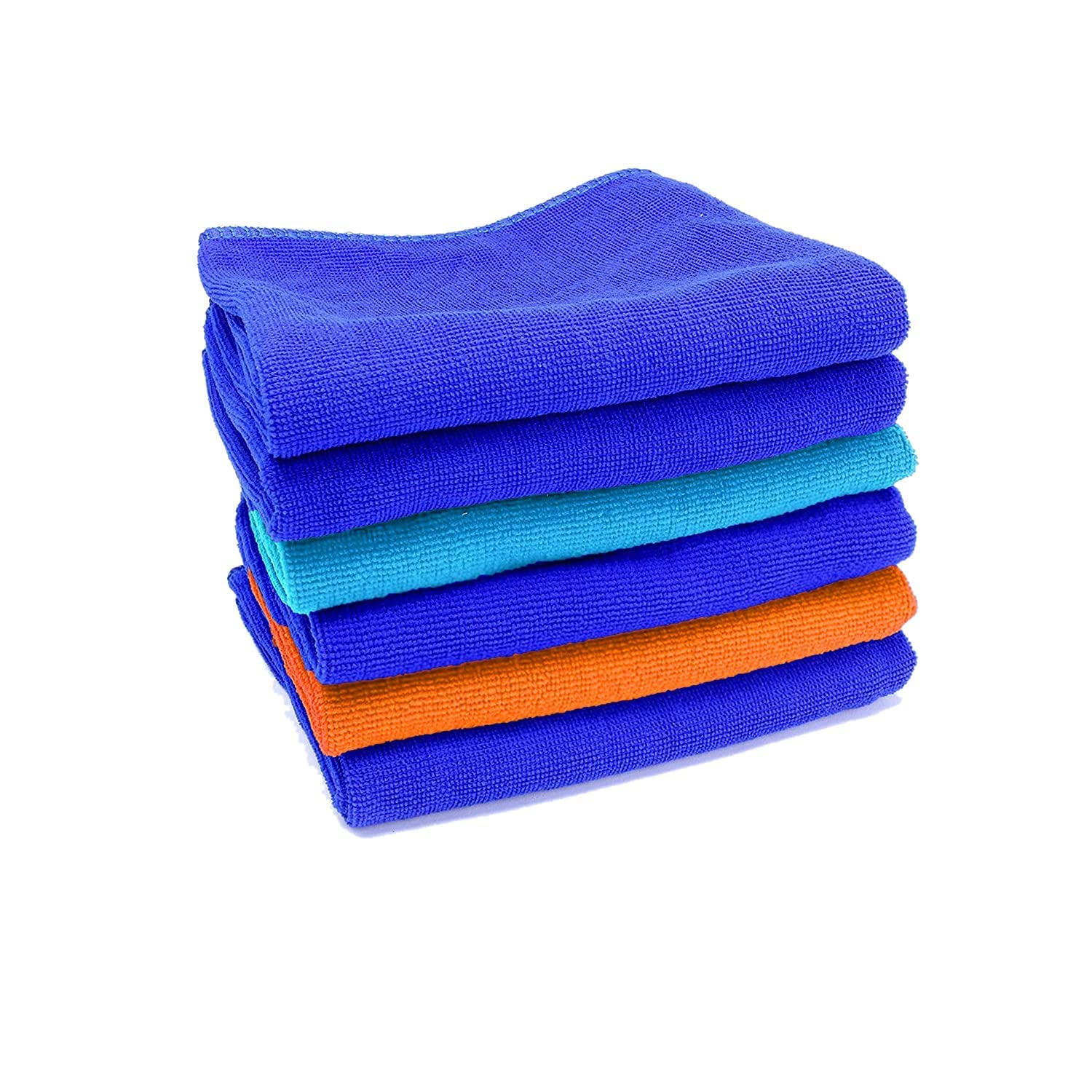 Autoistix Microfiber Cloth  5 pc  40x40 cms  350 GSM Multicolor  Thick Lint & StreakFree Multipurpose Microfibre Towels for