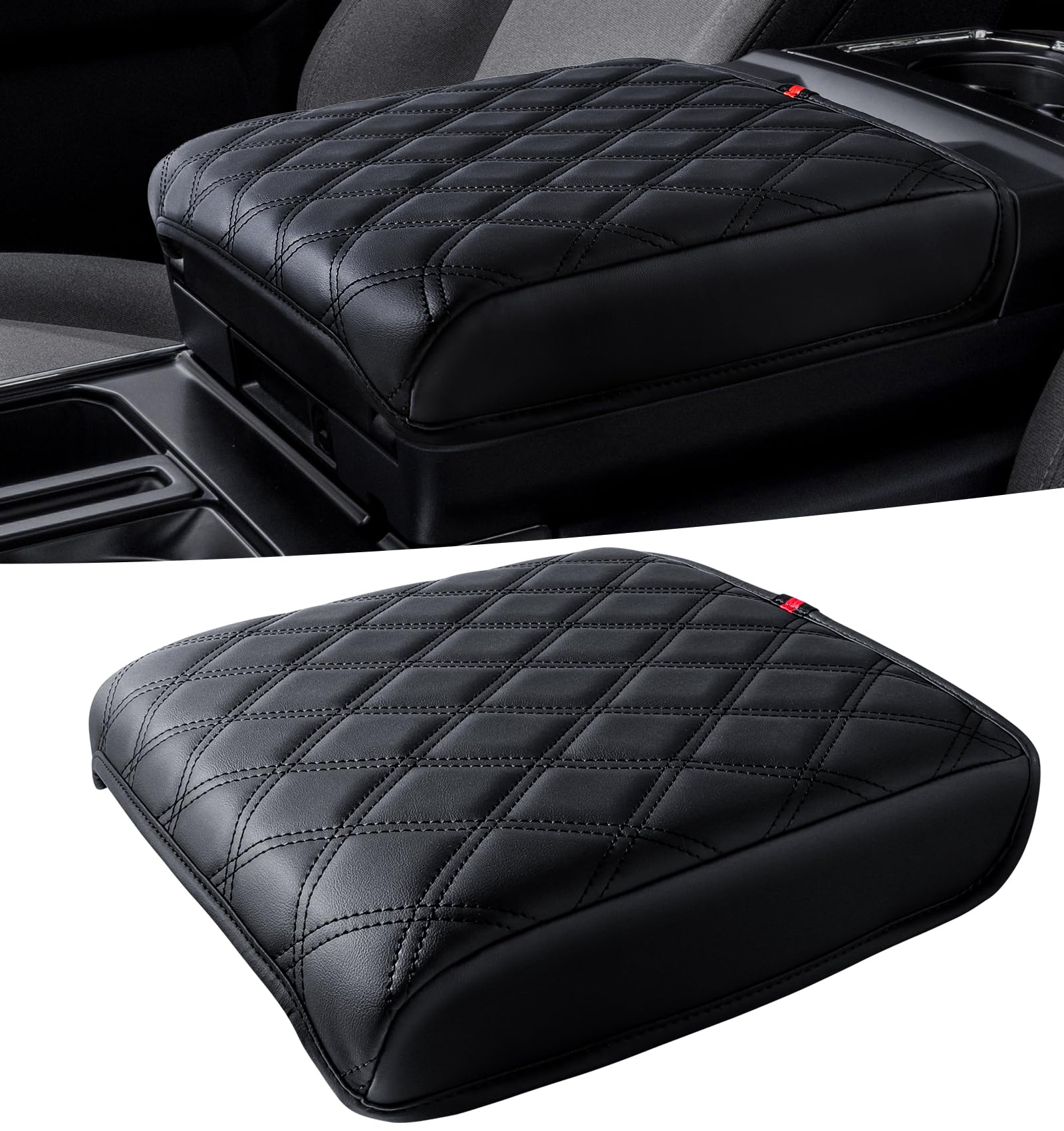 Center Console Cover For 2021-2025 Ford F150 Truck Interior Accessories, 2022-2025 F150 Lightning Armrest Middle Console Cover A