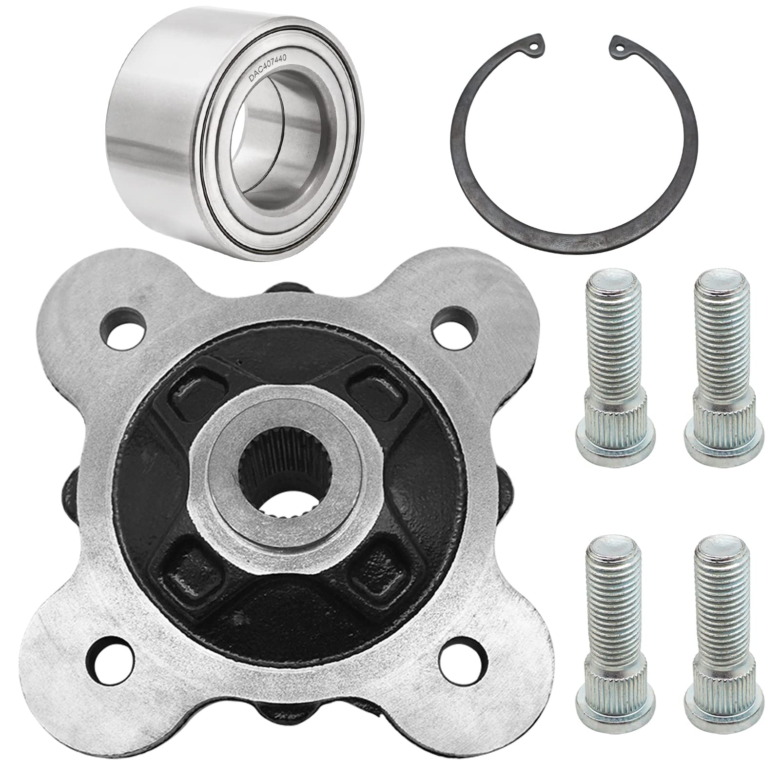 Rear Wheel Hub Bearing Kit For Polaris Ranger 900 1000 Diesel 570-Full-Size Brutus Gem Em1400 M1400 Pro-Xd, Oem# 5137431-067 5142964-067 7519753 3514635
