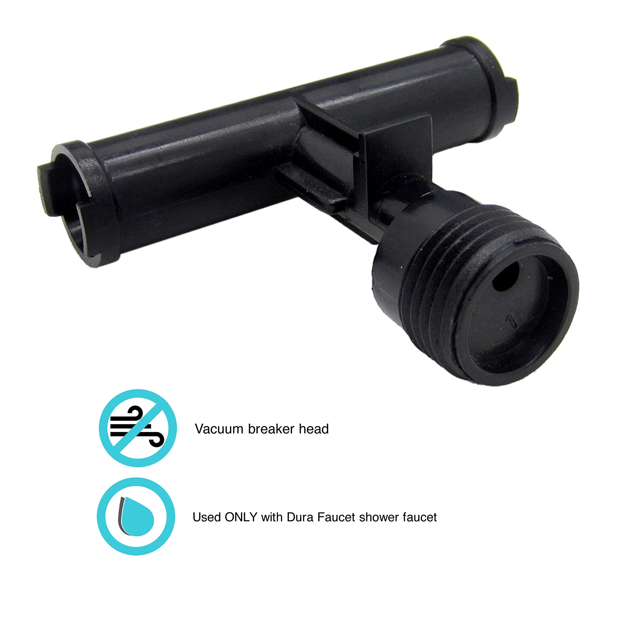 Dura Faucet DF-RK900-WT RV Shower Faucet Diverter Tee Replacement for Hose (White)