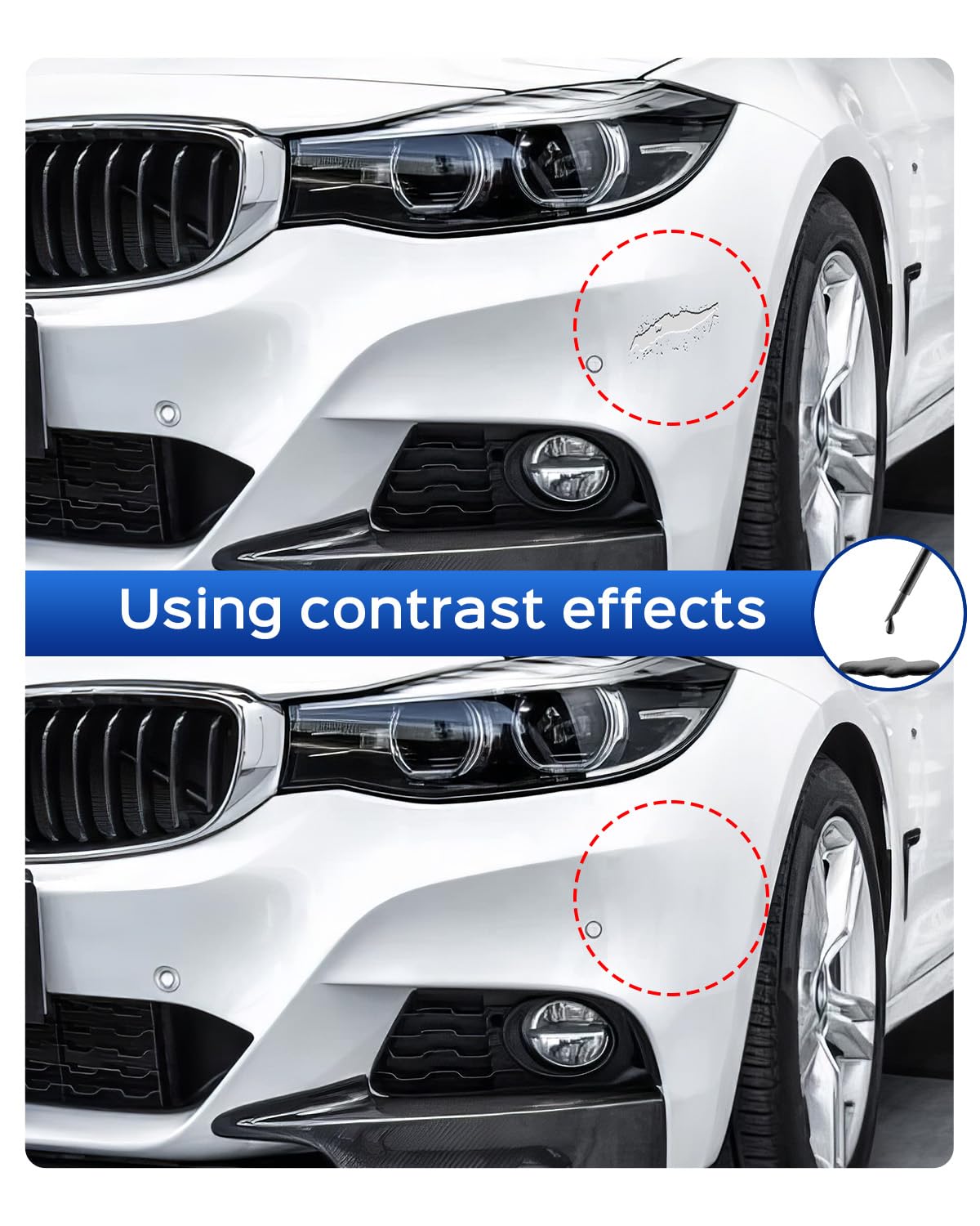 Touch Up Paint For Bmw, Automotive Black Car Paint Pen Scratch Repair (Brooklyn Gray Metallic(C4P))