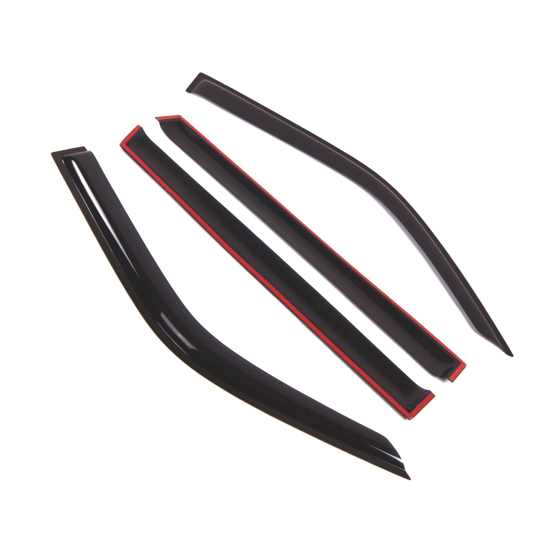 Tuningpros Wd2-327Rm Dark Smoke 4 Pcs Set Window Visor (Outside Mount) Deflector Rain Guard Compatible With 1996-2007 Mitsubishi