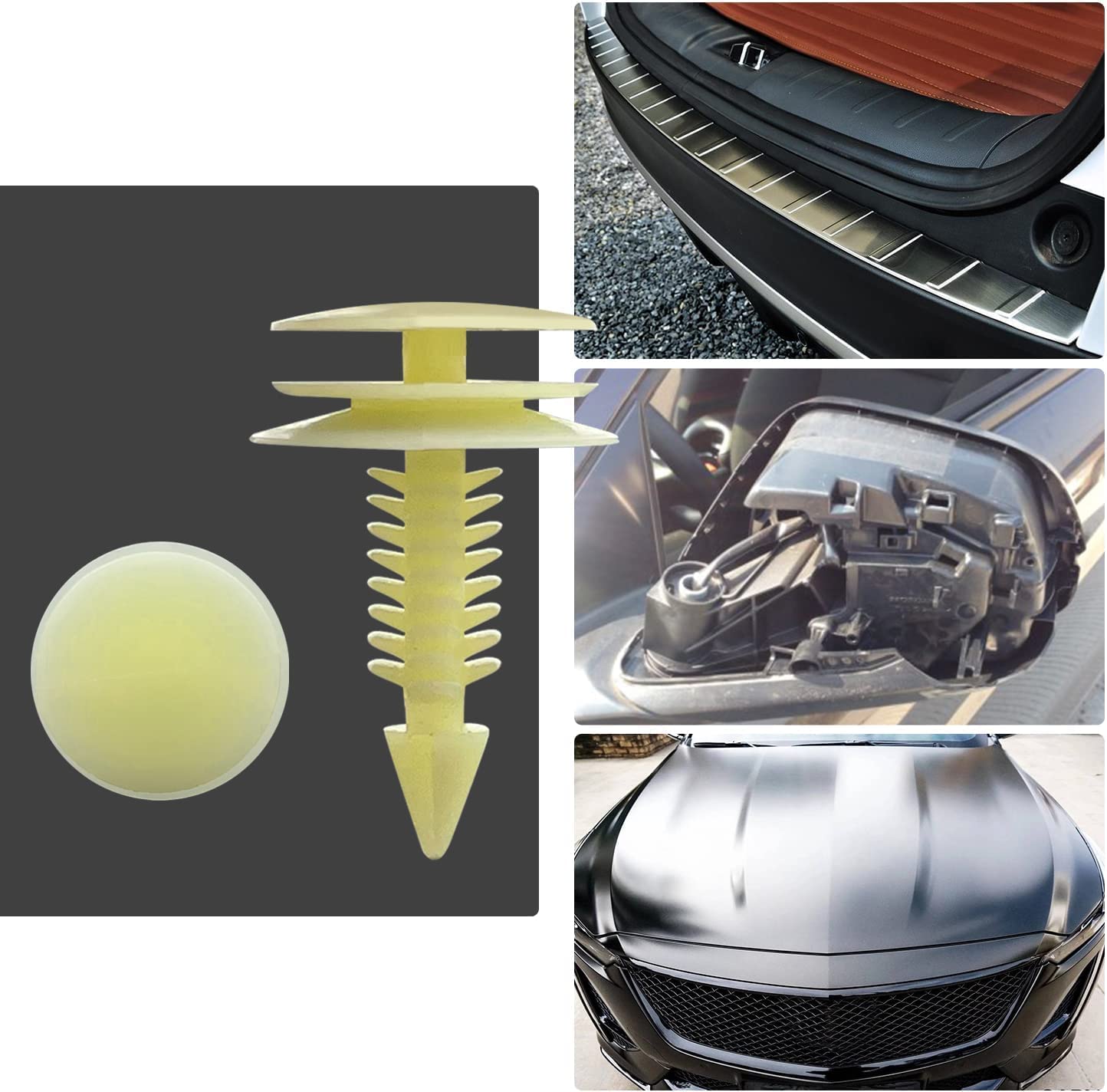 20Pcs 8Mm Hole Door Trim Panel Retainer Trimming Fasteners Compatible With Gm Chevy Buick Gmc Jimmy Pontiac 10153057