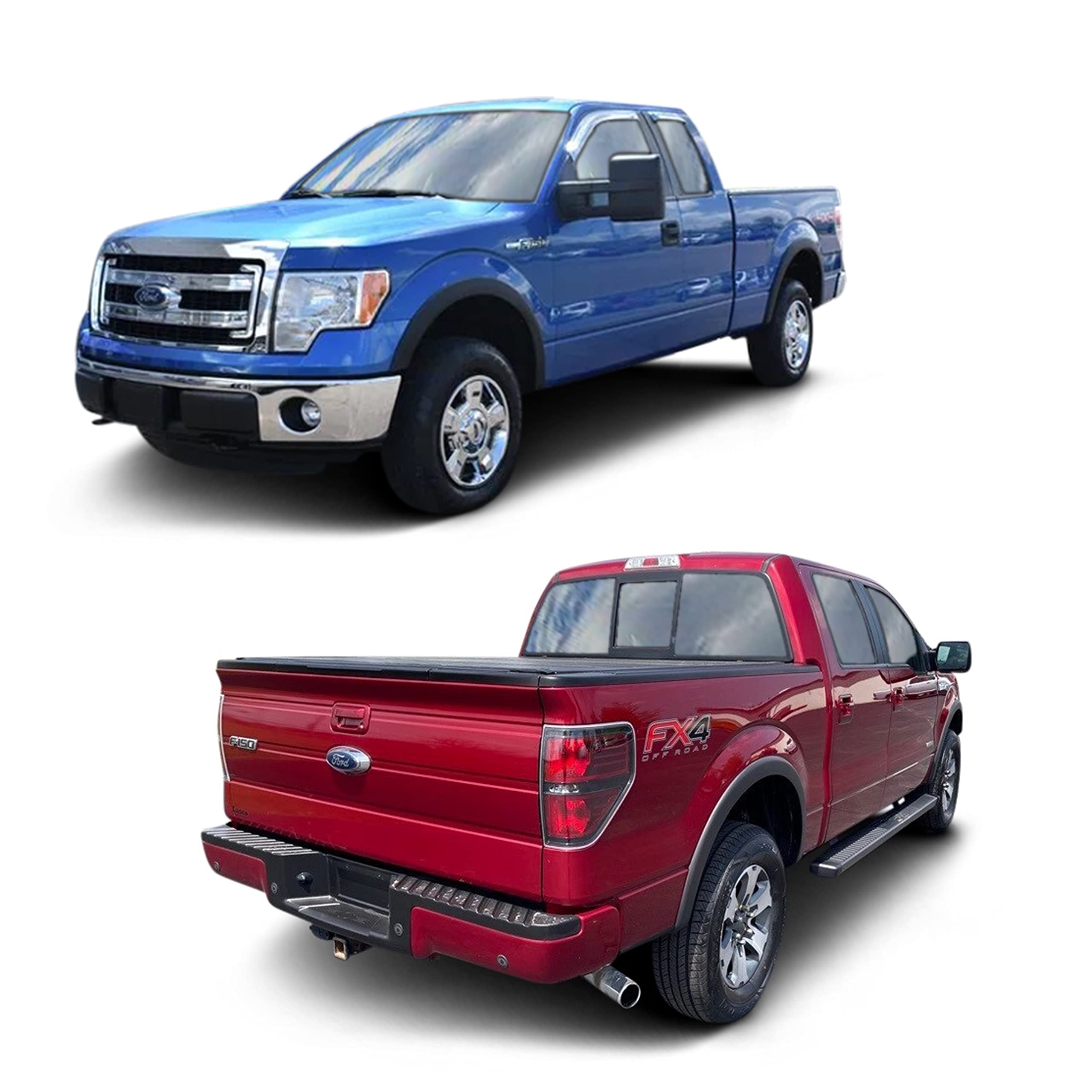 Monkey Autosports Ford F150 Fender Flares Set of 4, Black, OE Design, Durable Acrylonitrile Butadiene Styrene Material