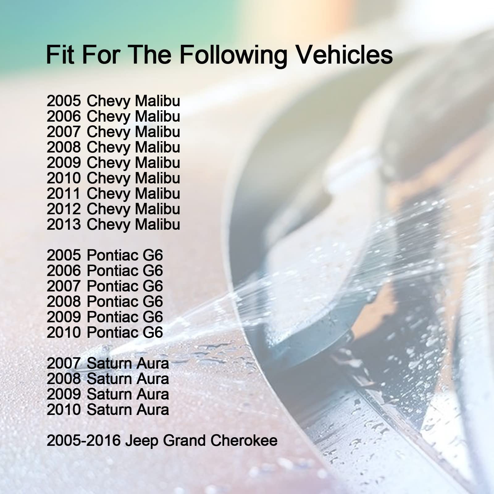 Front Windshield Washer Nozzle Kit Fit For 05-16 Jeep Grand Cherokee, 05-13 Chevy Malibu, 05-10 Pontiac G6, 07-10 Saturn Aura Re