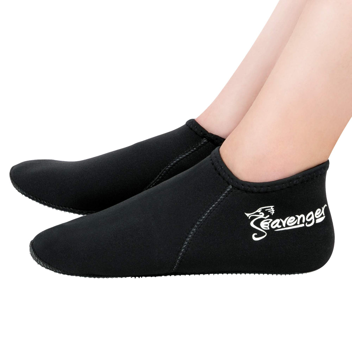 Seavenger Zephyr 3Mm Neoprene Socks  Wetsuit Booties For Scuba Diving, Snorkeling, Swimming (Black, 3X-Large)