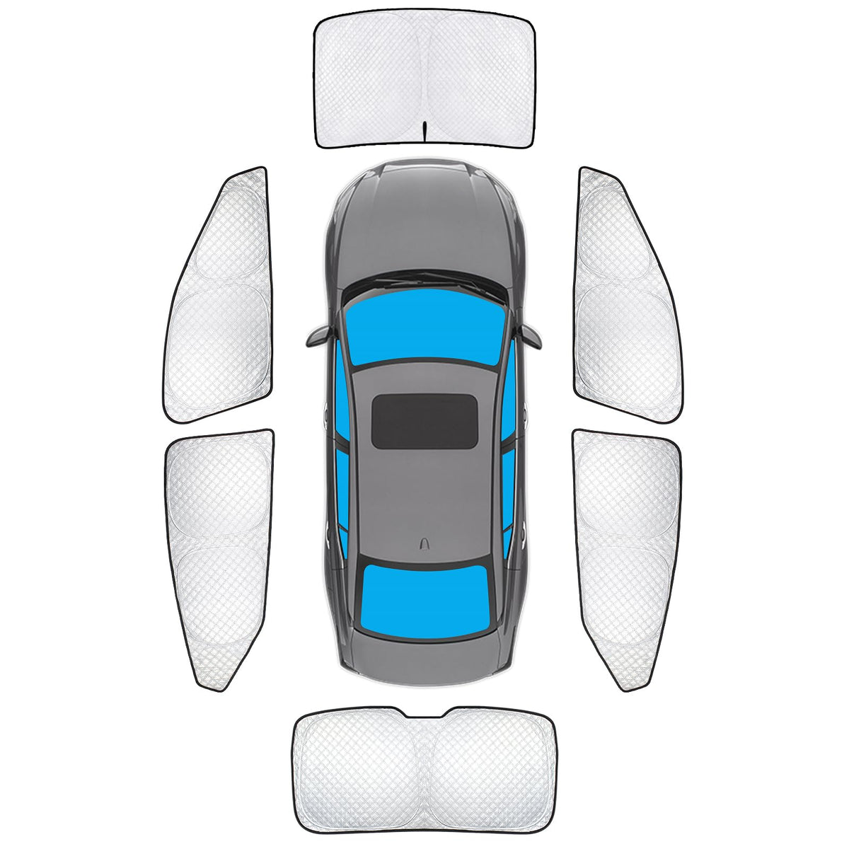 Kmf Windshield Sun Shade Replacement For Nissan Altima Accessories 2019-2024 2025, Side Window Sun Shade Cover Sun Visor Shield