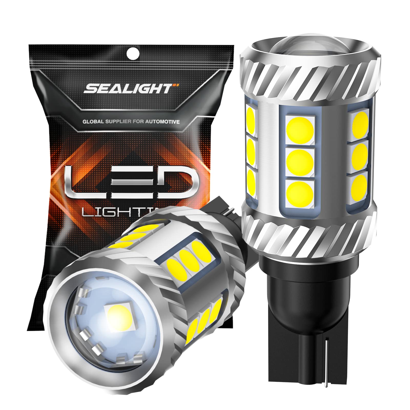 Sealight 921 Led Bulb Reverse Light, W16W 912 906 T15 Backup Light 1000% Brighter Super Bright 921 Bulbs With Projector For Reve
