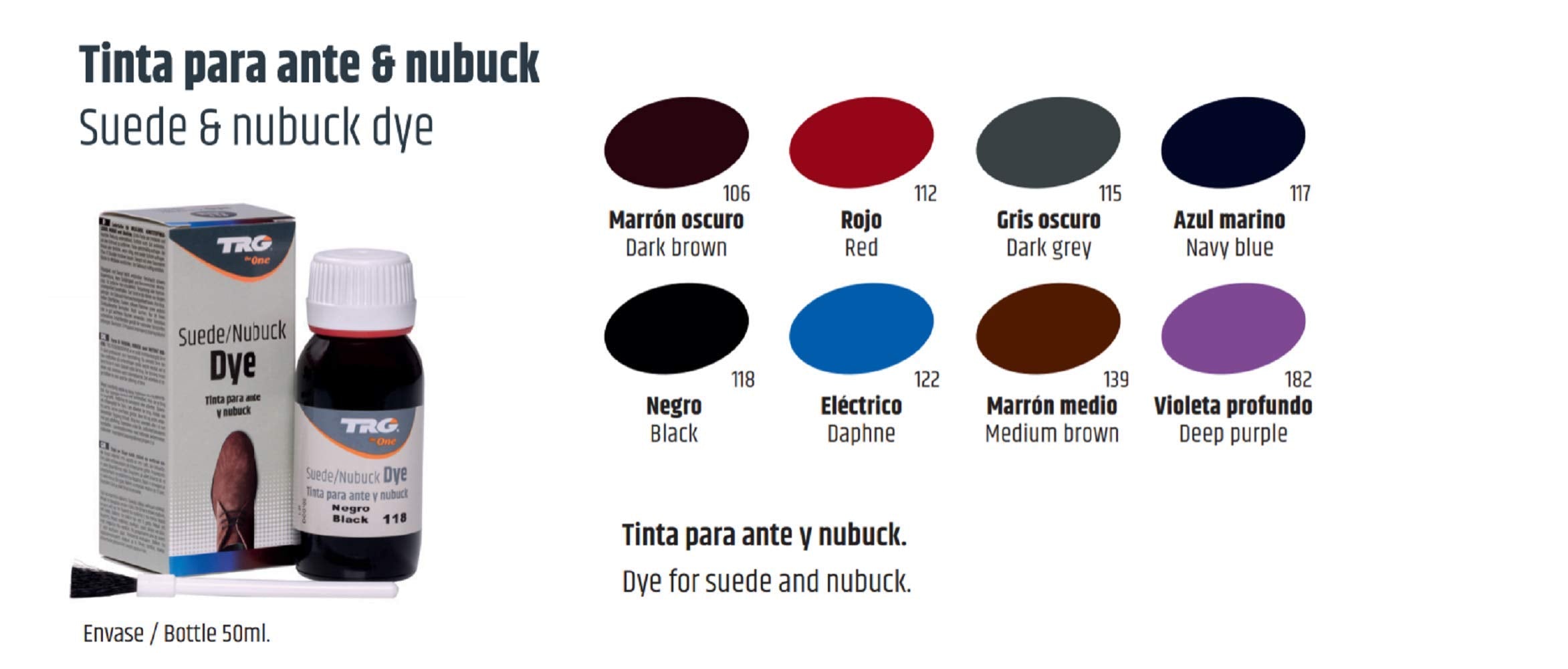 Trg The One Suede Dye, Suede Penetrating Dye, 122 Daphne, 50 Ml