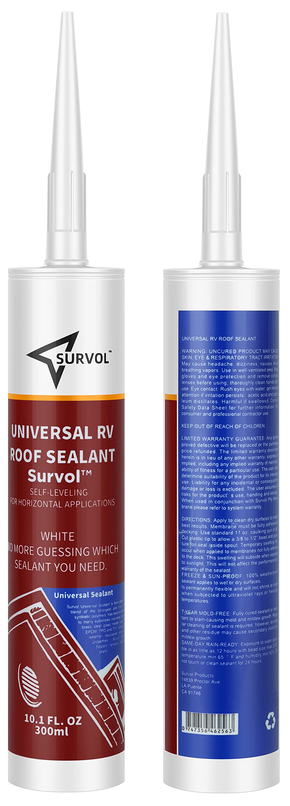 Survol Rv Roof Sealant Self-Leveling 4-Pack White