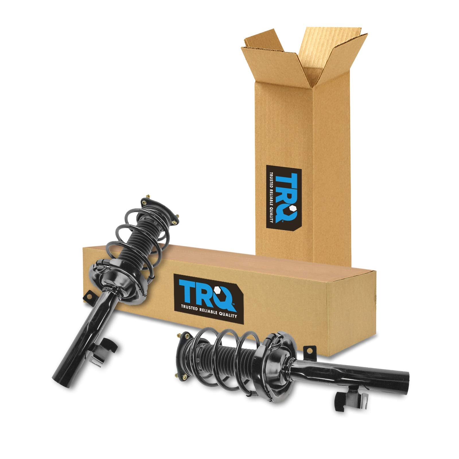 Trq Front Strut & Coil Spring Assembly Set Driver & Passenger Sides Compatible With 04-13 Mazda 3 06-10 5