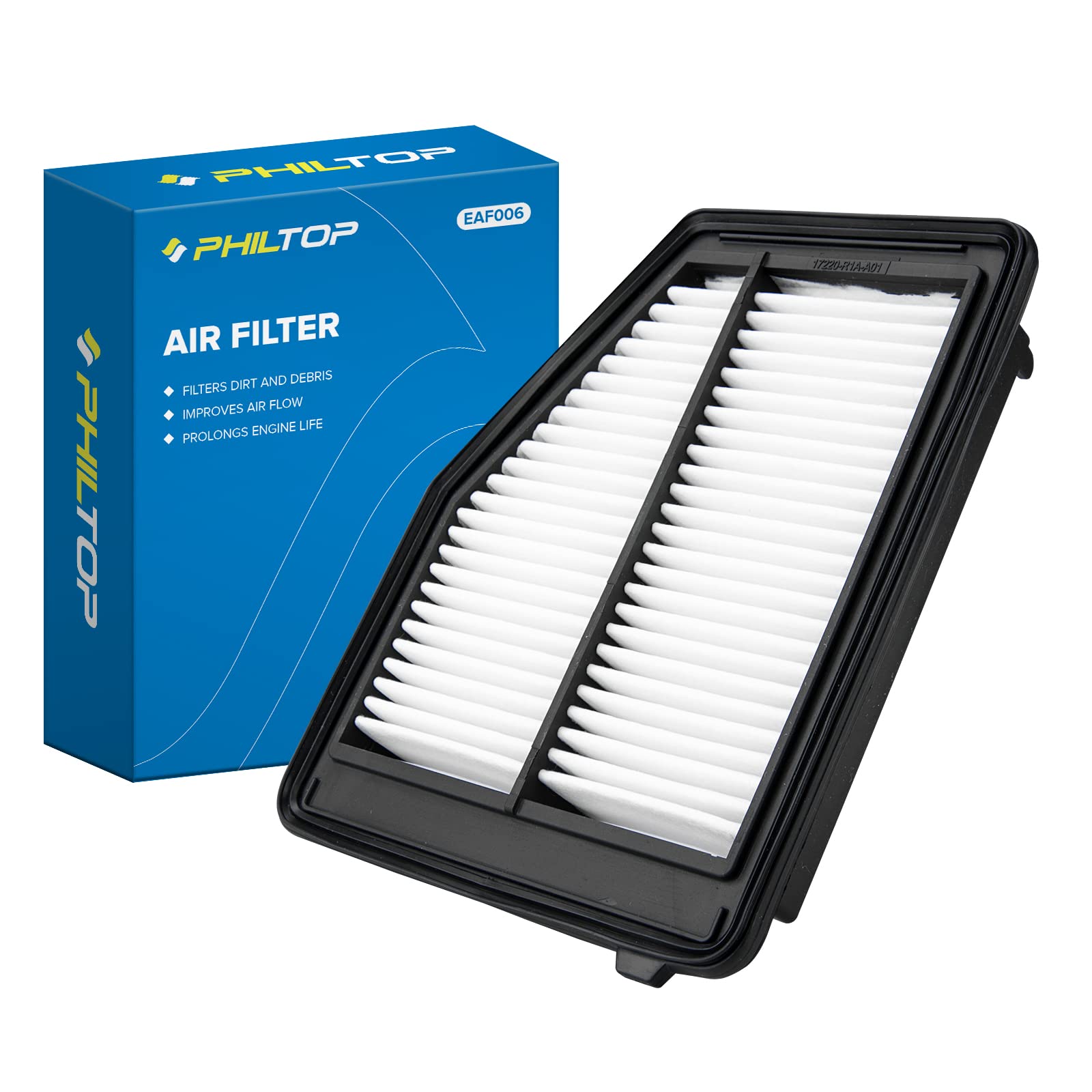Philtop Engine Air Filter Ca11113 Replacement For Ilx 2013 2014 2015 2.0L, Civic 2012 2013 2014 2015 1.8L, Rigid Panel