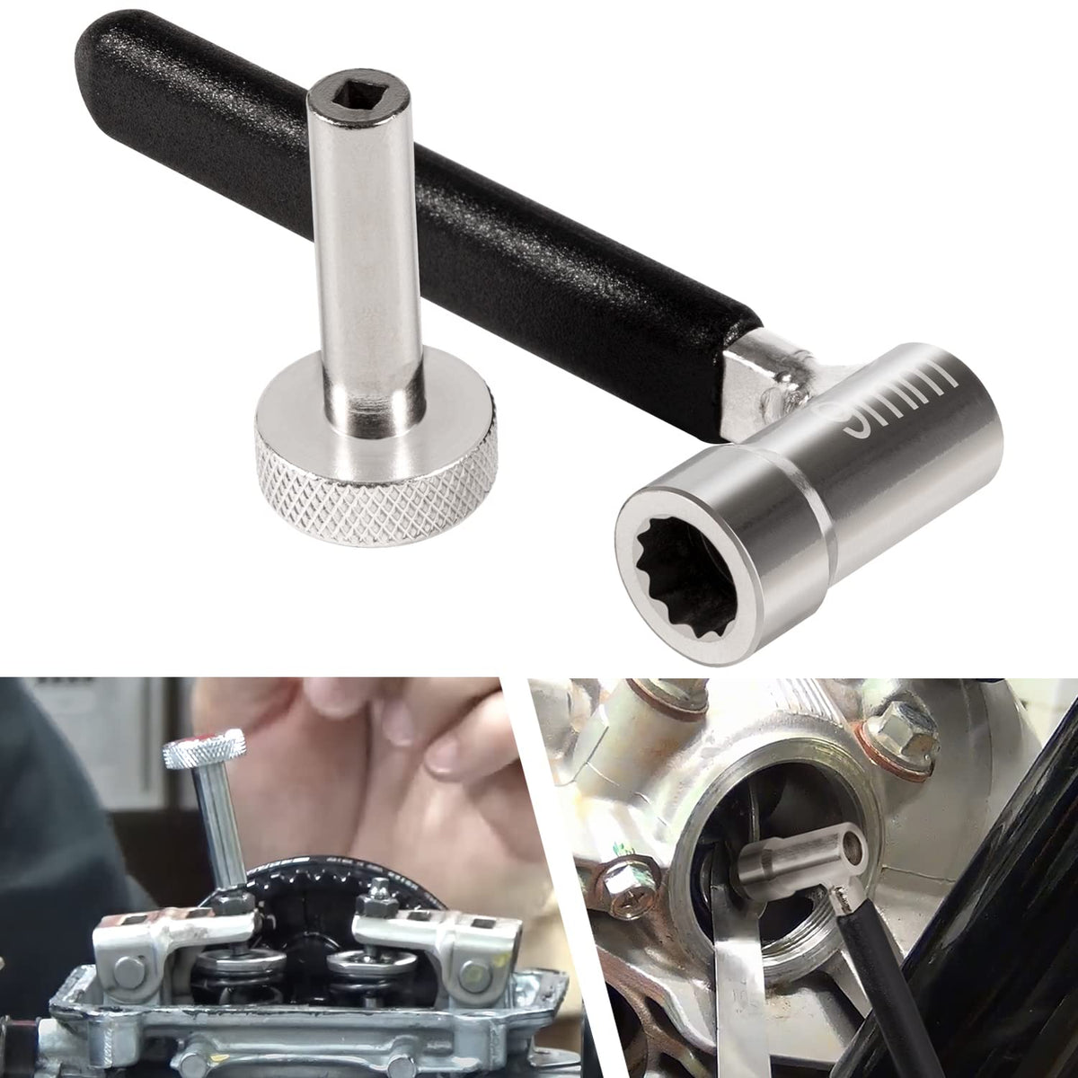 besttruck Valve Tappet Adjusting Wrench Tool Kit for Motorcycles ATVs & ATCs, Include 9mm Lock Nut Wrench with 3mm Tappet Adjust