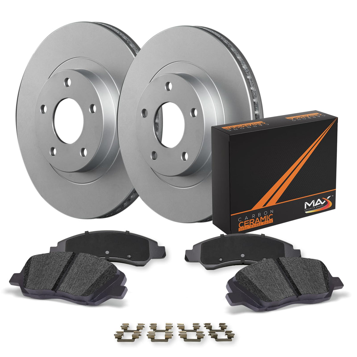 Max Advanced Brakes Front Brake Kit For 2007-2016 Honda Cr-V 2012-2015 Honda Crosstour 2007-2012 Acura Rdx Replacement Geomet Coated Oe Disc Brake Rotors And Ceramic Brake Pads