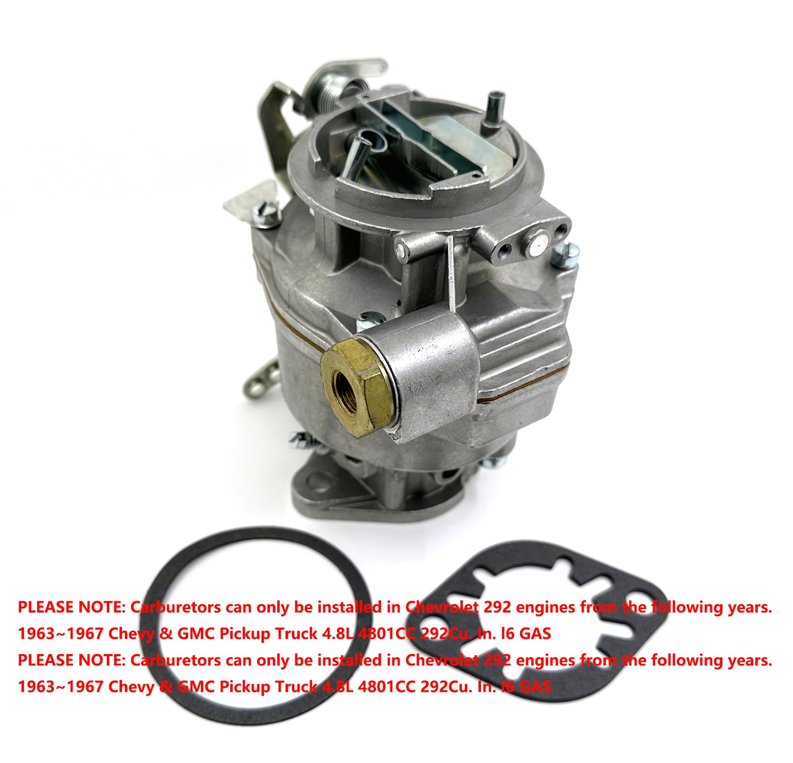 Rochester Model Bv 1 Barrel Carburetor Manual Choke Only For 1963-1967 Chevrolet Gmc Trucks 292' 4.8L 6 Cyl Engine Compatibility: 7023013 7024004 7024009 7026011 7026029 7027009 727011 7027029 741861