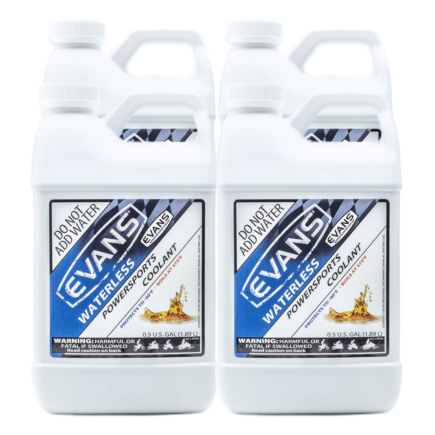 Evans Coolant Ec72064 Powersport Waterless Engine Coolant, 64 Fl. Oz., 4 Pack