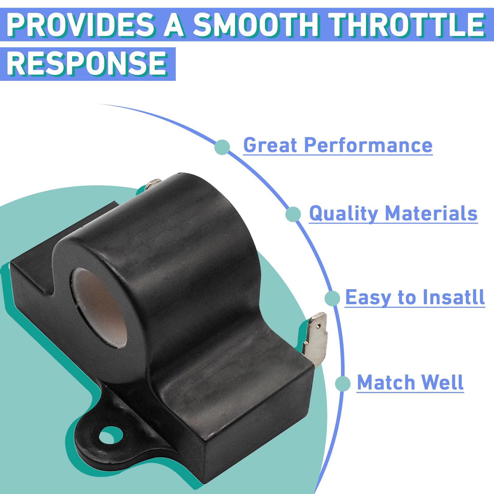 Drive-Up Golf Cart Inductive Throttle Sensor For Ezgo Txt 1994-Up Dcs Pds For Electric Modles Oem 25854G01 25854-G01