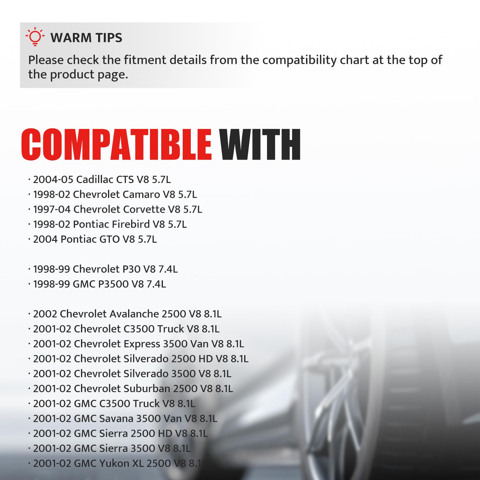 Ignition Coil Pack Compatible With V8 5.7 8.1 1998 1999 2000 2001 2002 Chevy Camaro Corvette Silverado Suburban Express, Gmc Sie