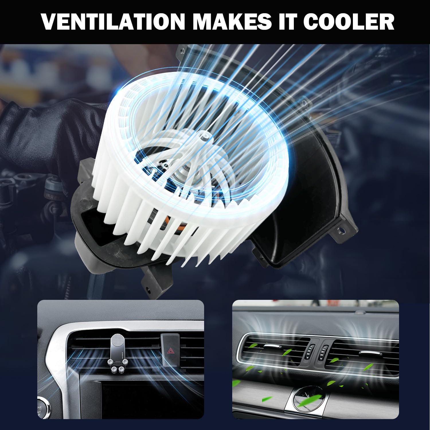 Aspligo 700262 Ac Heater Blower Motor Fan Assembly Fit For Audi Q7 2007-2015 ,For Volkswagen Touareg 2004-2010 4L1820021B, 7L082