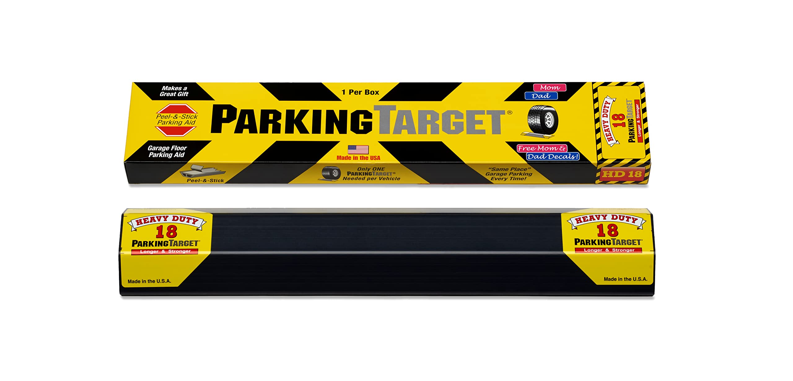 Parkingtarget Hd-18: Heavy Duty Parkingtarget - Parking Aid Protects Car & Garage Walls, Easy To Install, Peel N Stick, Only 1 Needed Per Vehicle, Engineered To Outlast Your Vehicle (1 Pack)