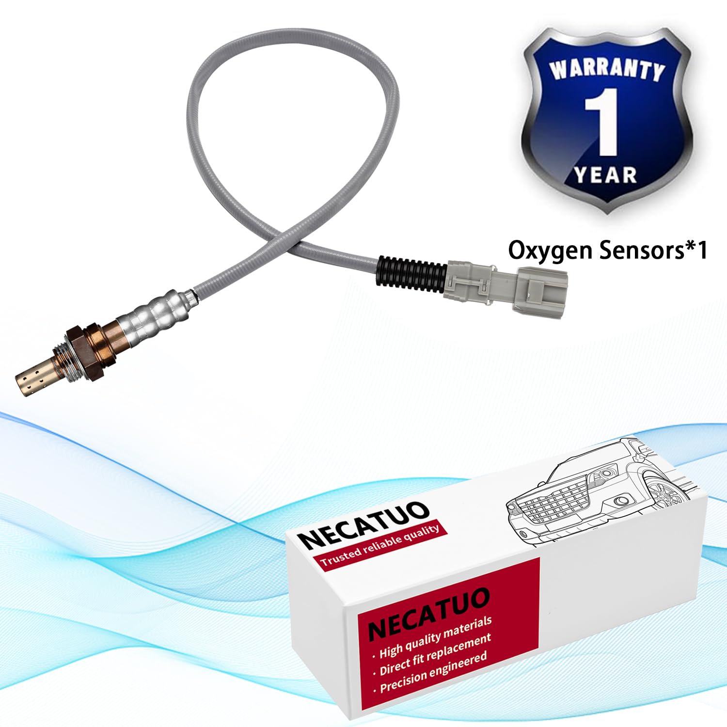 Necatuo 234-4149 Downstream O2 Oxygen Sensor Heated Air Fuel Ratio Compatible With Rx350 Highlander Sienna Solara Camry Tc Ls460