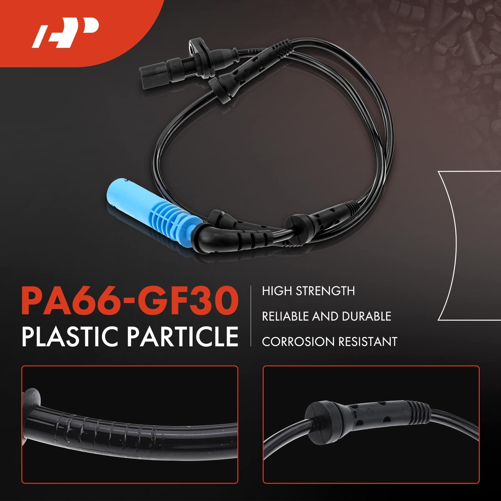 A-Premium ABS Wheel Speed Sensor Compatible with BMW Models - 325xi, 330xi 2001-2005 - Front Driver or Passenger Side, Replace# 34526750971, 34526756382