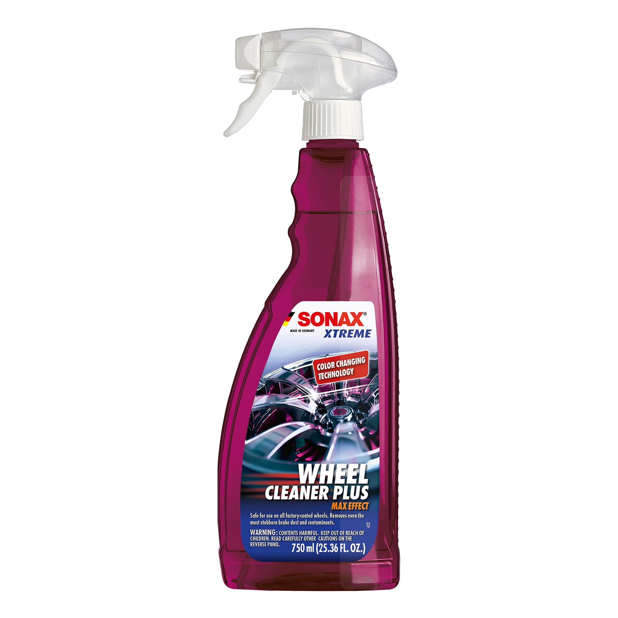 Sonax Wheel Cleaner Plus (230400), Rim Cleaner, Color Changing Wheel Cleaner, Break Dust Cleaner, 750Ml / 25Oz
