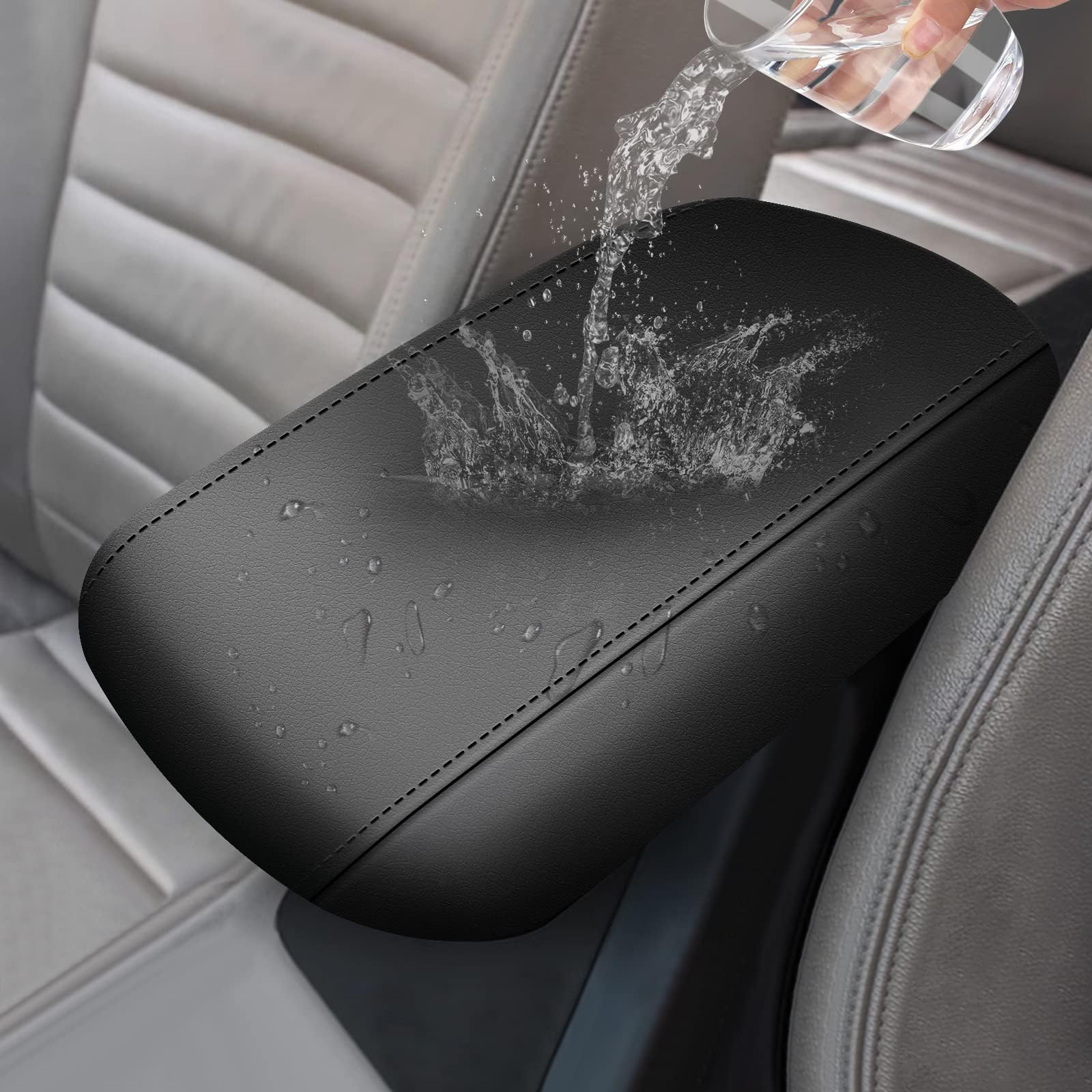 Aomsazto Armrest Console Covers For 2007-2011 Toyota Camry Black