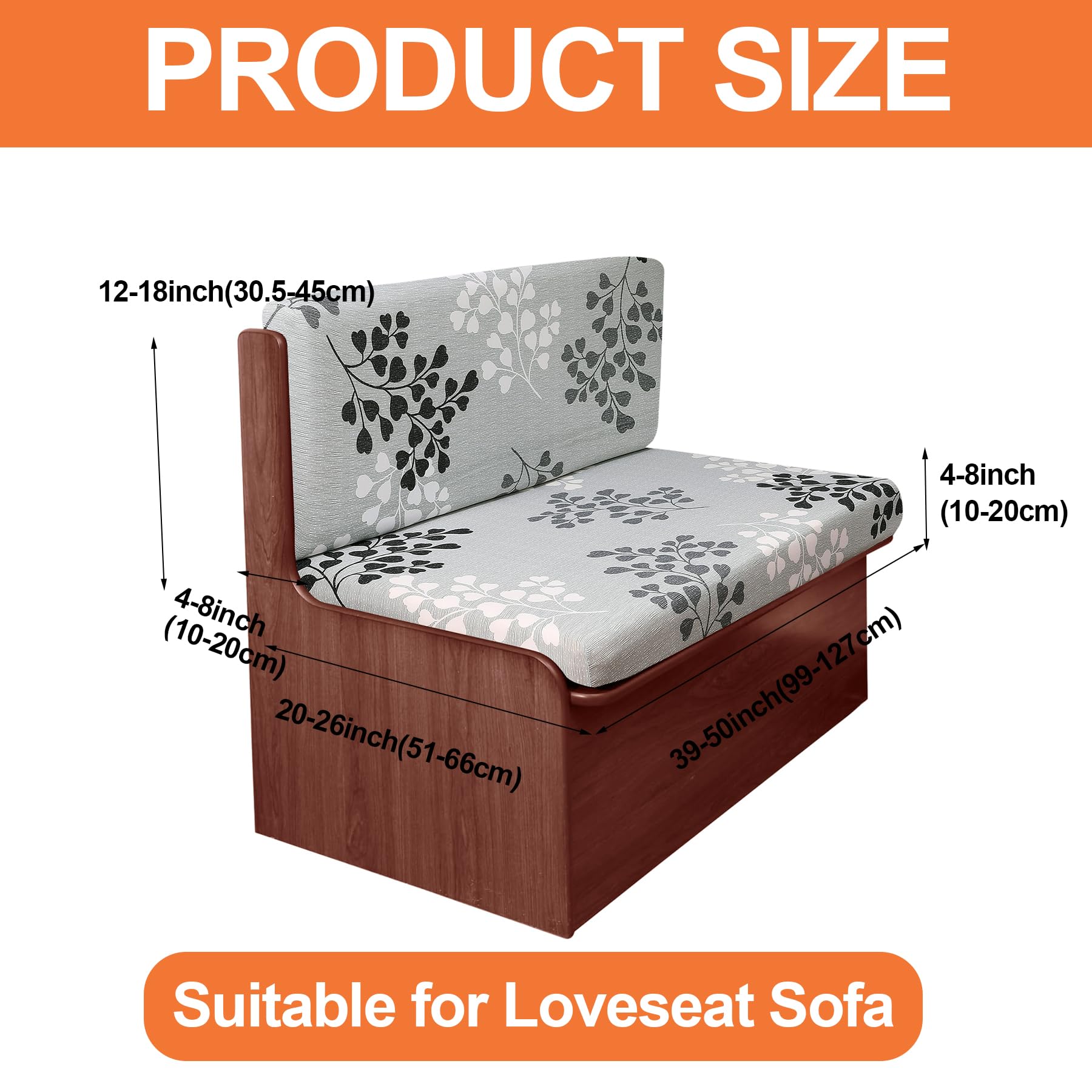 Fuangui Rv Dinette Cushion Covers Stretch Camper Seat Cover Booth Seats Replacement Rv Washable Sofa Furniture Protector