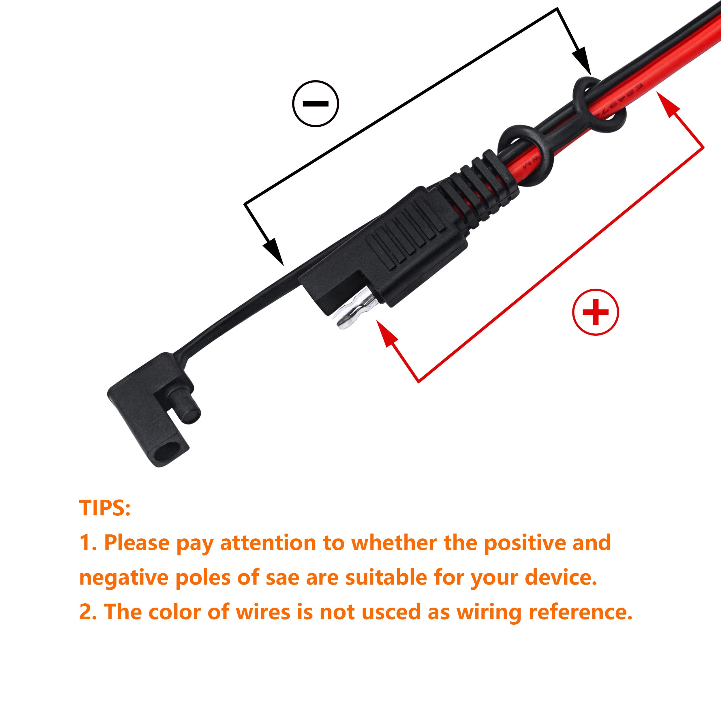 Cerrxian 3.2Ft 12V 14Awg Alligator Butterfly Clip To Sae Connector Quick Release Disconnect Car Solar Power Charging Extension C