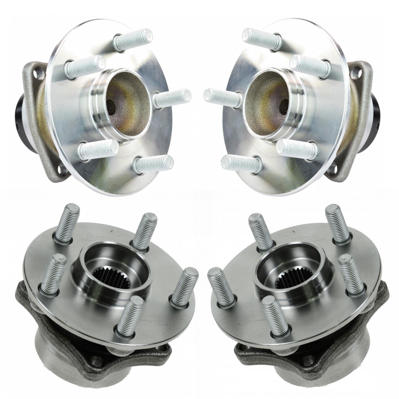 Trq Wheel Hub Bearings Assembly Set Compatible With 2004-2009 Toyota Prius