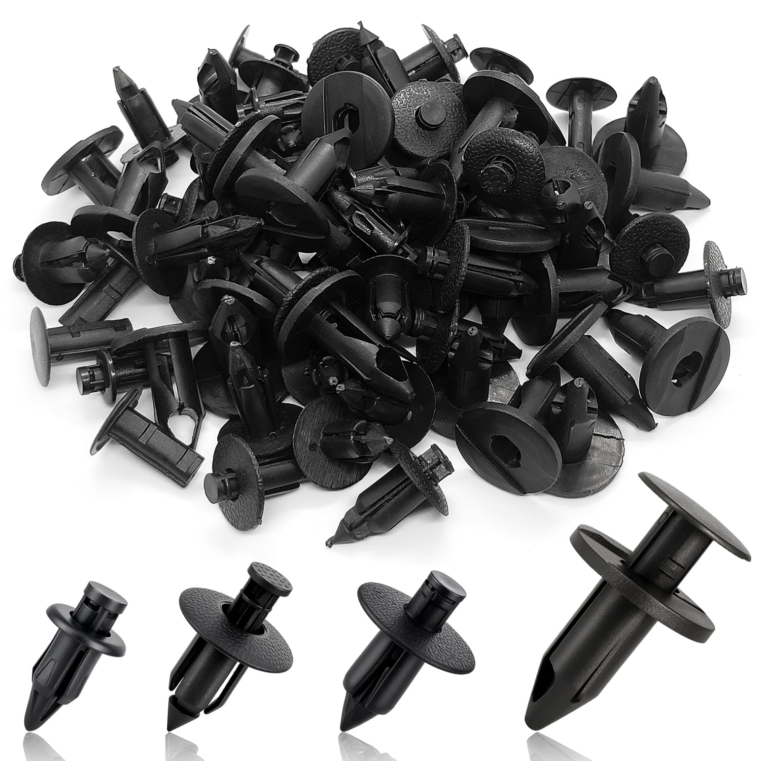 Plastic Rivets, 120pcs Plastic Push Pin Clips Body Rivets Compatible with UTV ATV Motorcycle M6 M7 M8 Retainer Fastener Replace 