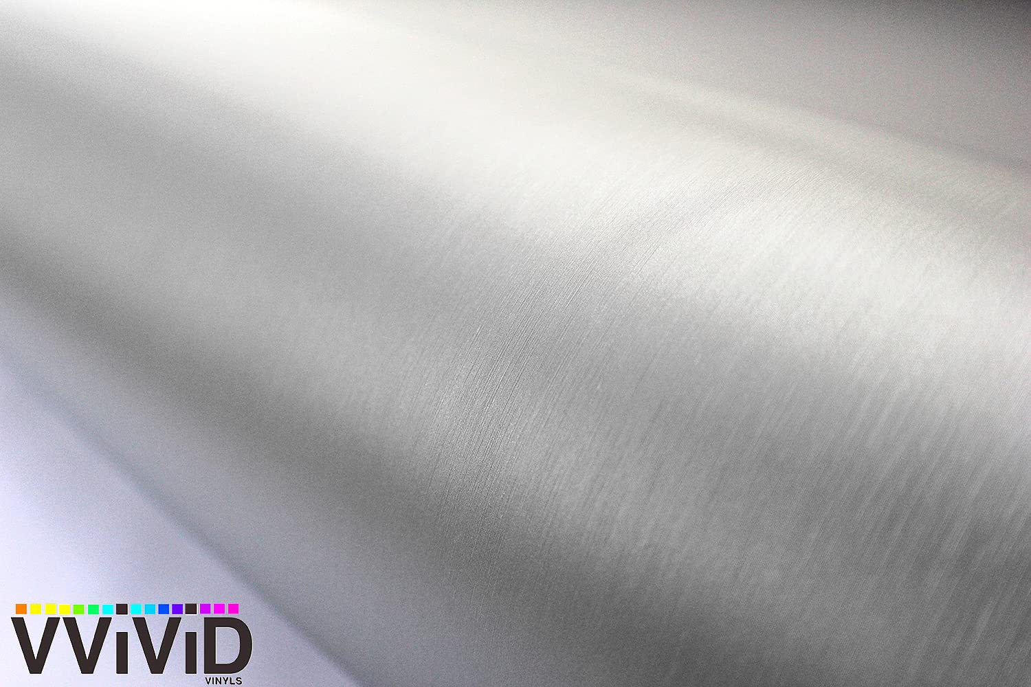 Vvivid Xpo Silver Brushed Steel Car Wrap Vinyl Roll With Air Release Technology (10Ft X 5Ft)