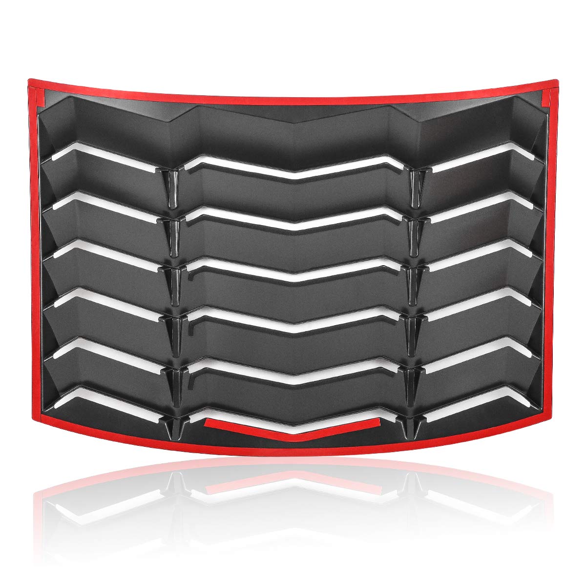 CUMART Rear Window Louvers for Chevy Camaro 2010-2015, Matte Black ABS Sun Shade Cover