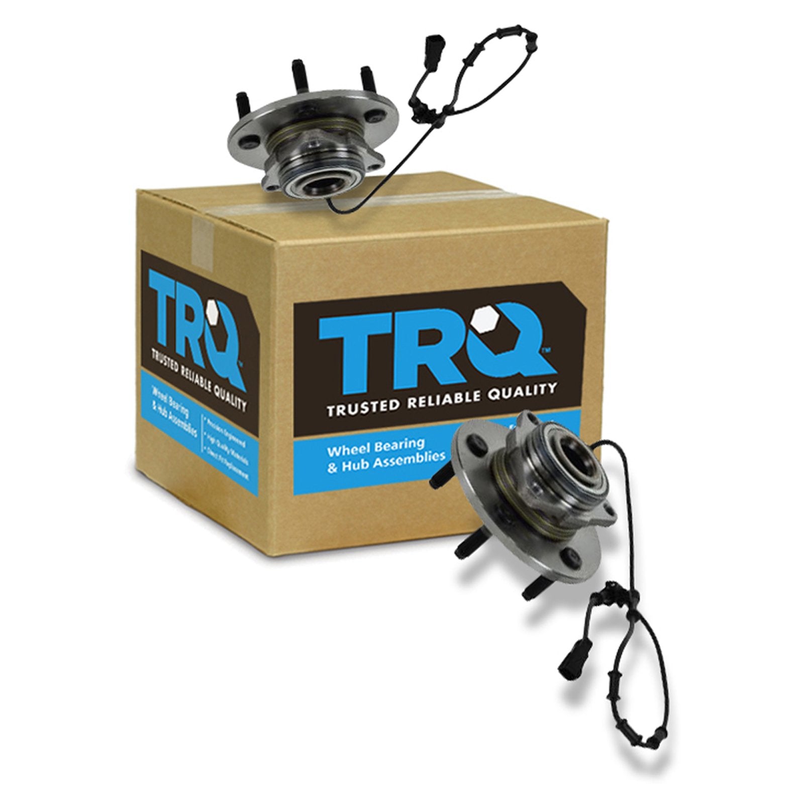 Trq Front Wheel Hub Bearings Assembly Set Compatible With 2002-2005 Dodge Ram 1500