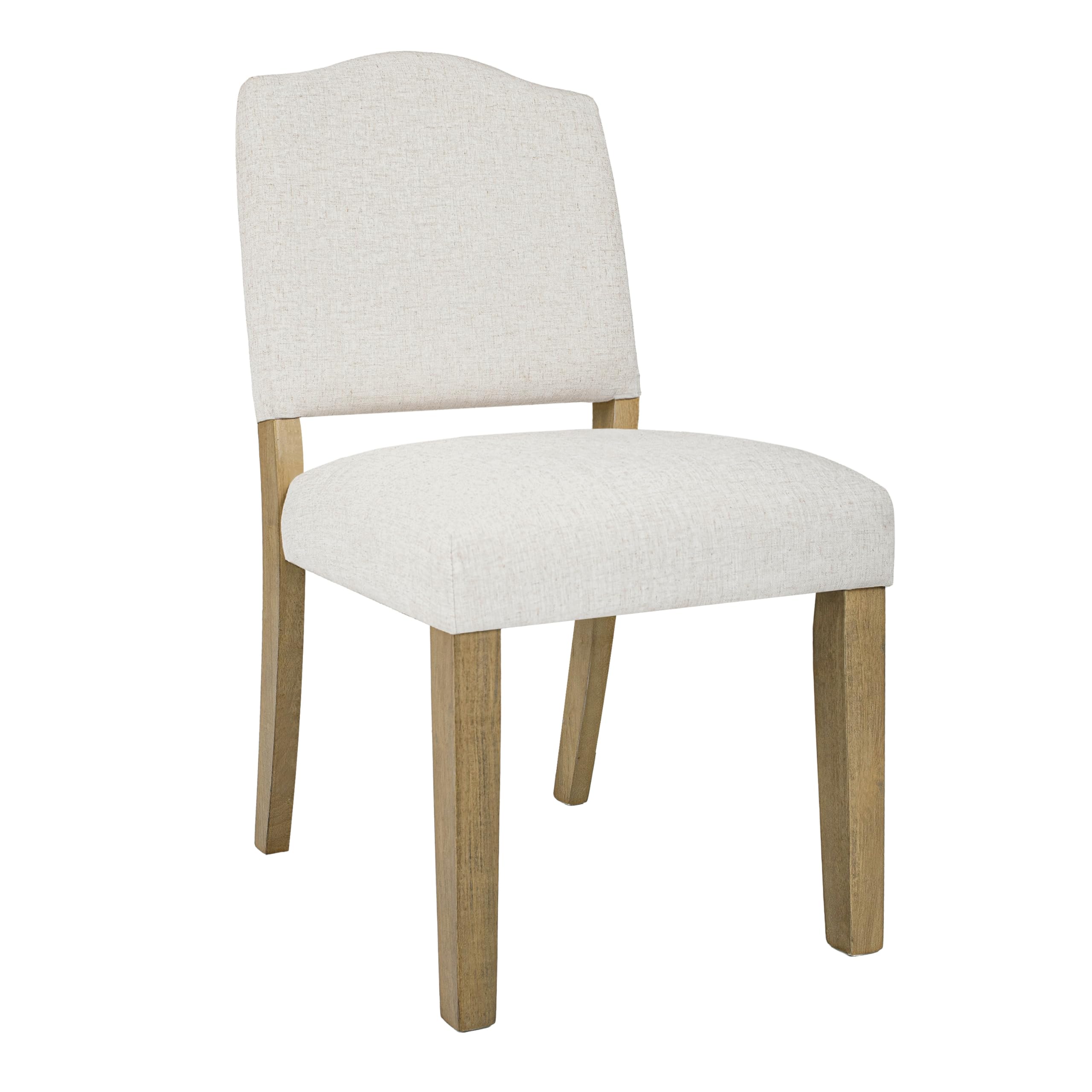 Homepop Open Back Upholstered Dining Chair - Cream Textured Woven (Single Pack)