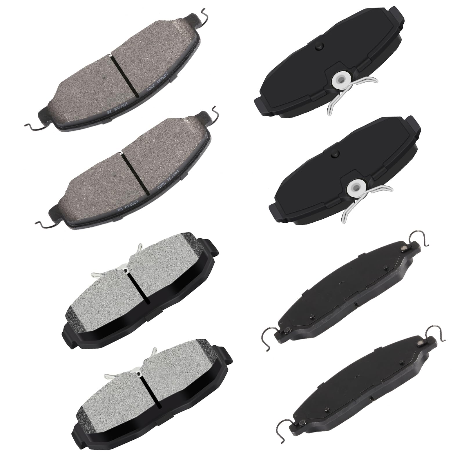 Cciyu D1081 D1082 Front Rear Ceramic Brake Pads Kits 8Pcs Fit For 2005-2010 For Ford Mustang