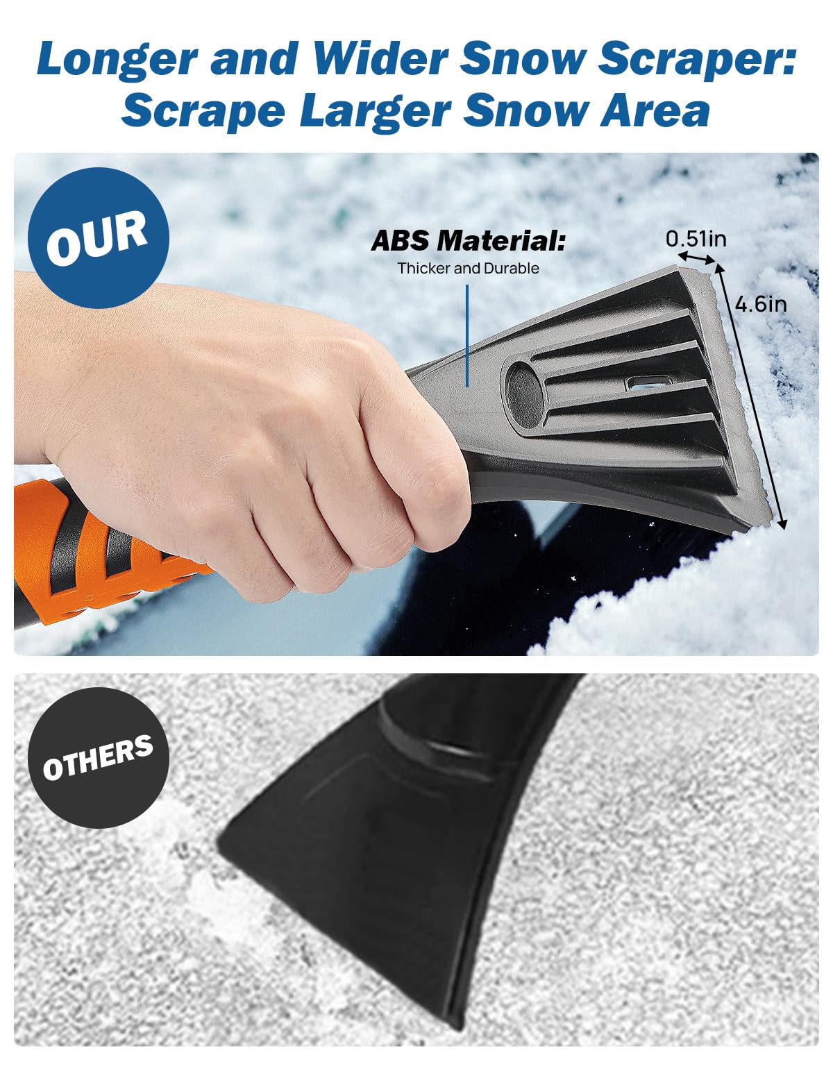 Joytutus 41.5 Extendable Snow Brush And Ice Scraper