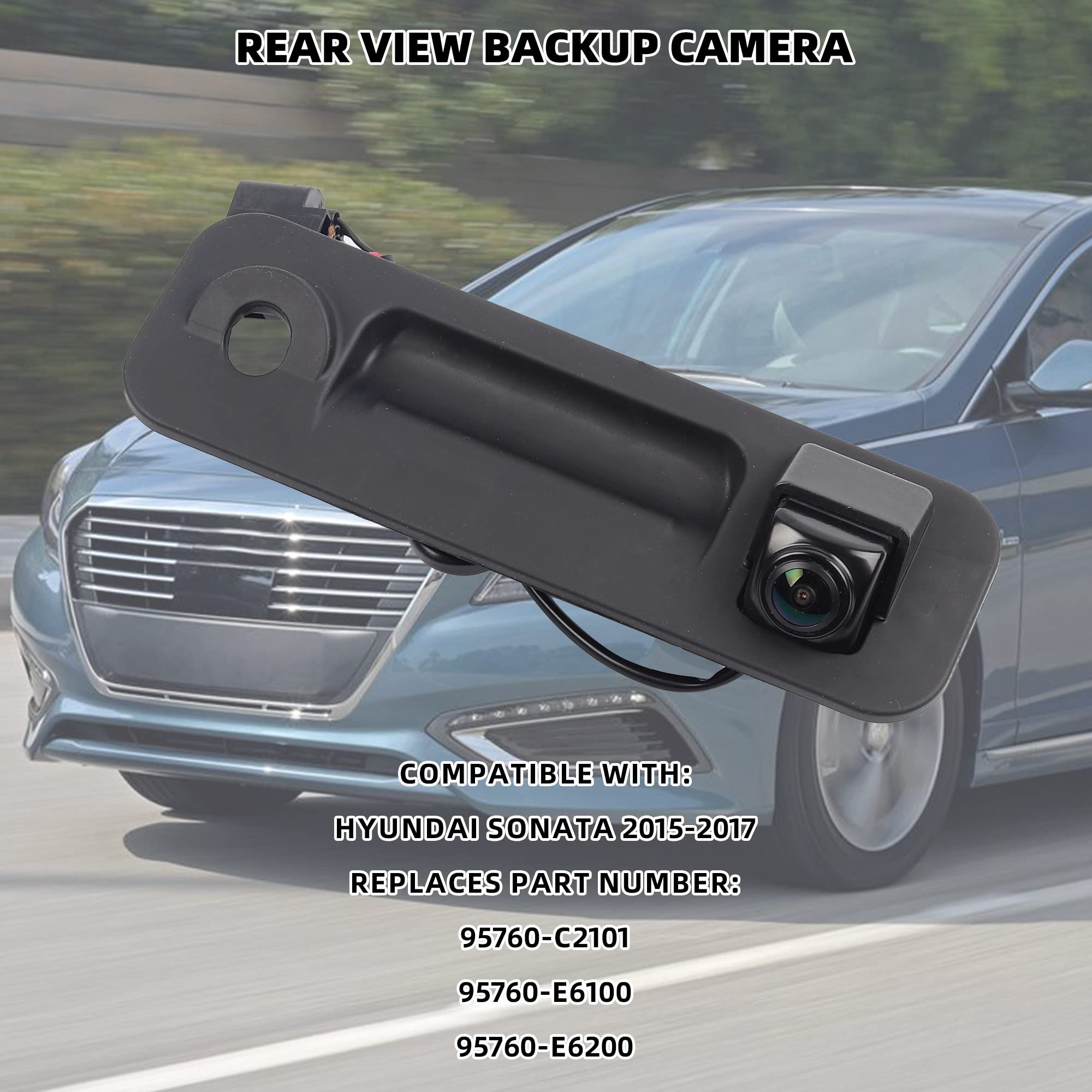 Dasbecan Backup Camera Rear View Parking Camera Compatible With Hyundai Sonata 2015 2016 2017 Back Up Park Assist Camera Replace