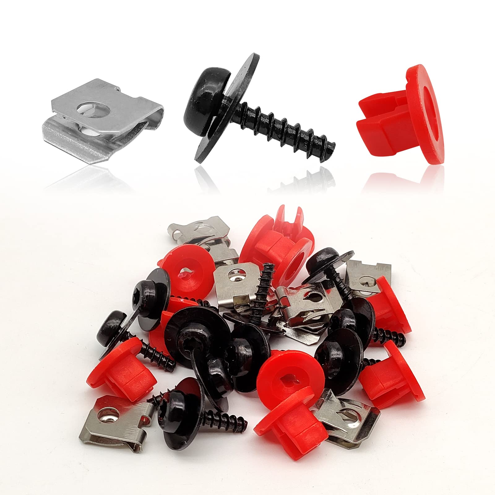 30pcs Engine Splash Shield Guard Undertray Cover Screws Bolt Nut Clip, T30 Engine Undertray Screws Kit Compatible with Lincoln M