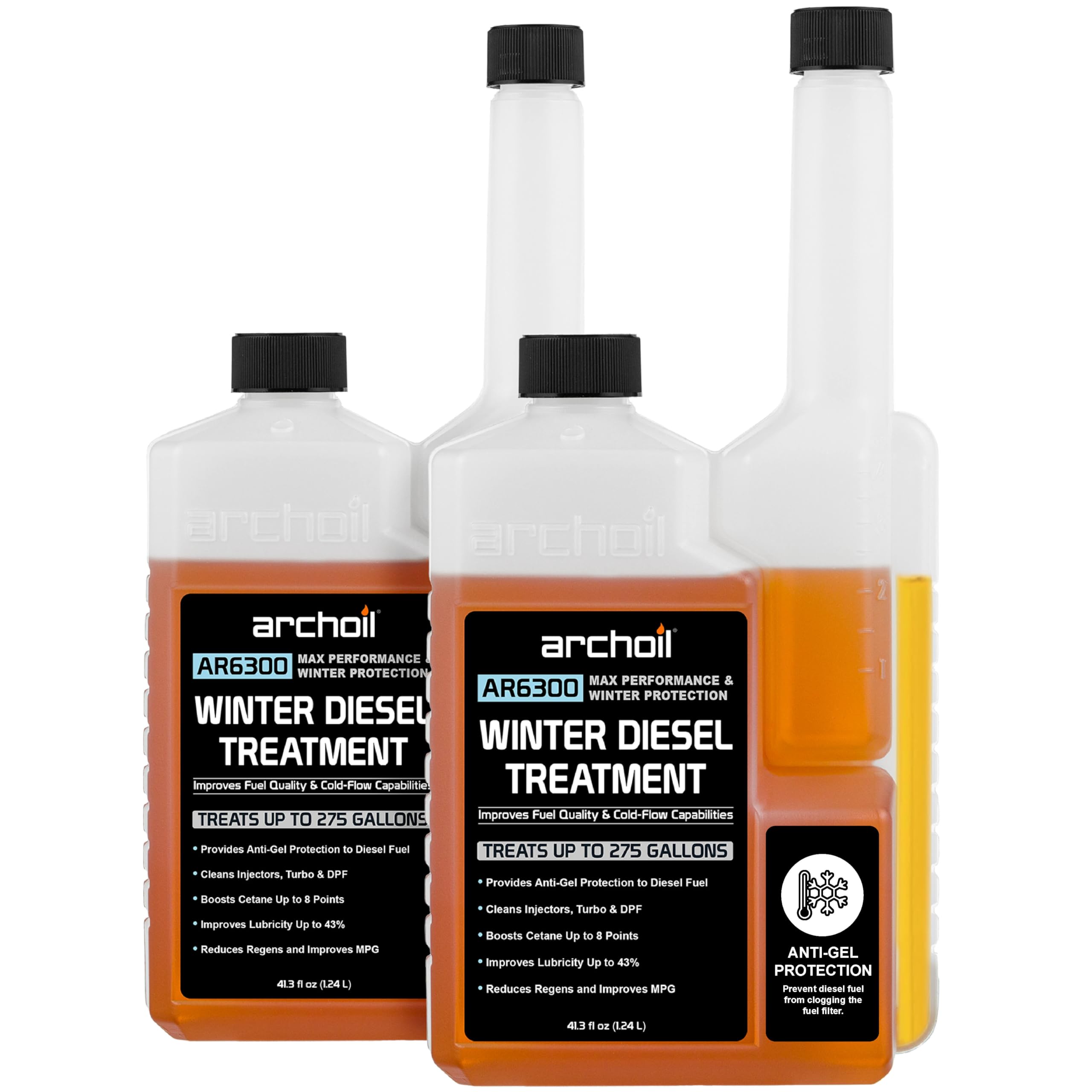Archoil AR6300 Winter Diesel Treatment - Two Pack - Includes Anti-Gel Protection - Additive for All Diesel Vehicles