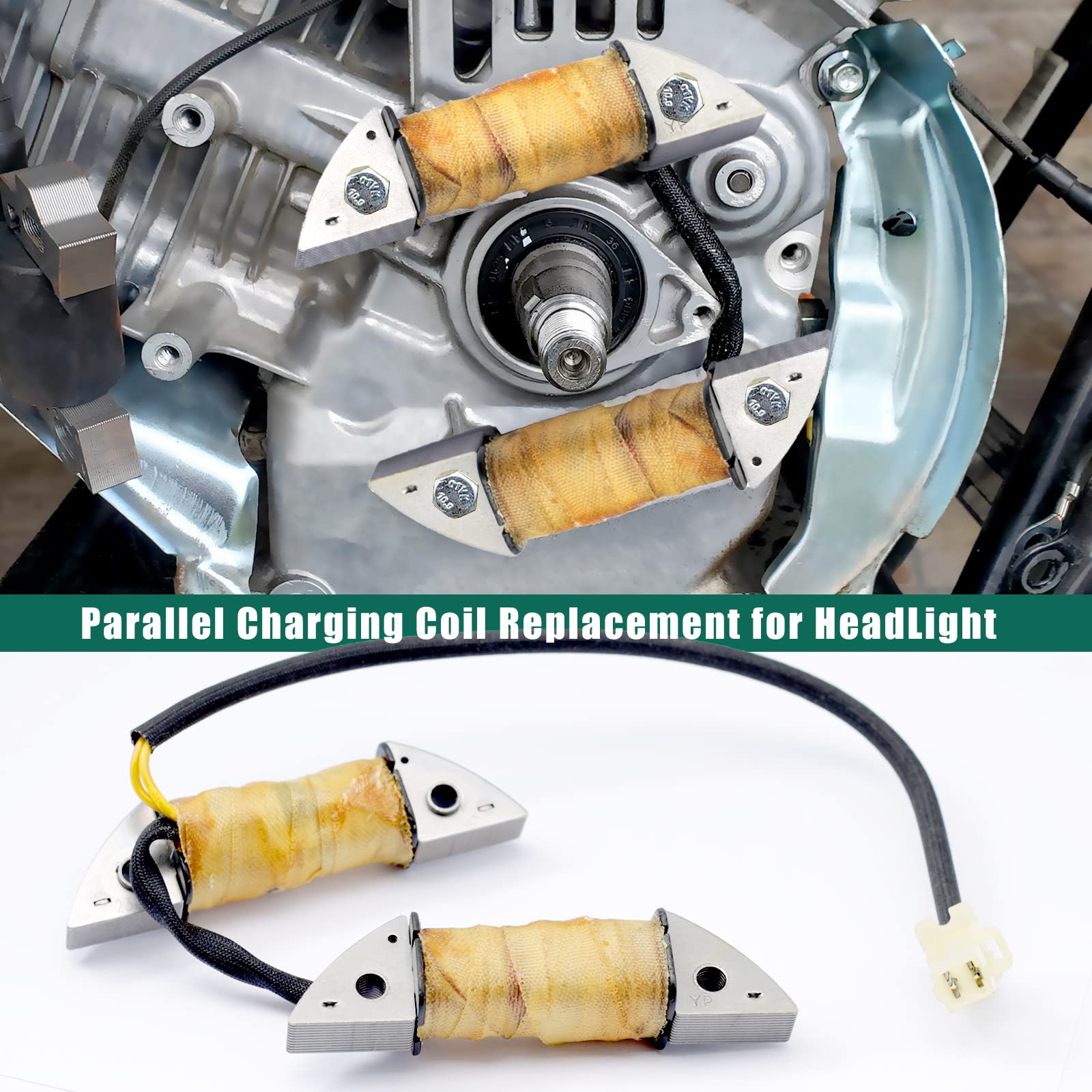 Dusledel Upgraded Parallel Charging Coil for Harbor Freight Predator 212CC 6.5HP Gas Engine, Honda 5.5HP/6.5HP Go-Kart, ATV, Dirt