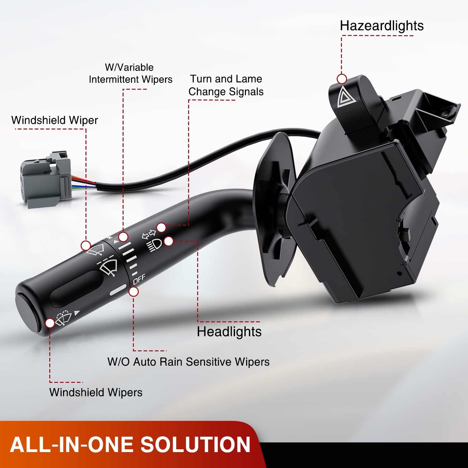 Nilight Turn Signal Switch Compatible with 2005 2006 2007 2008 Ford F150 2006 2007 2008 Lincoln Mark LT Windshield Wiper Dimmer