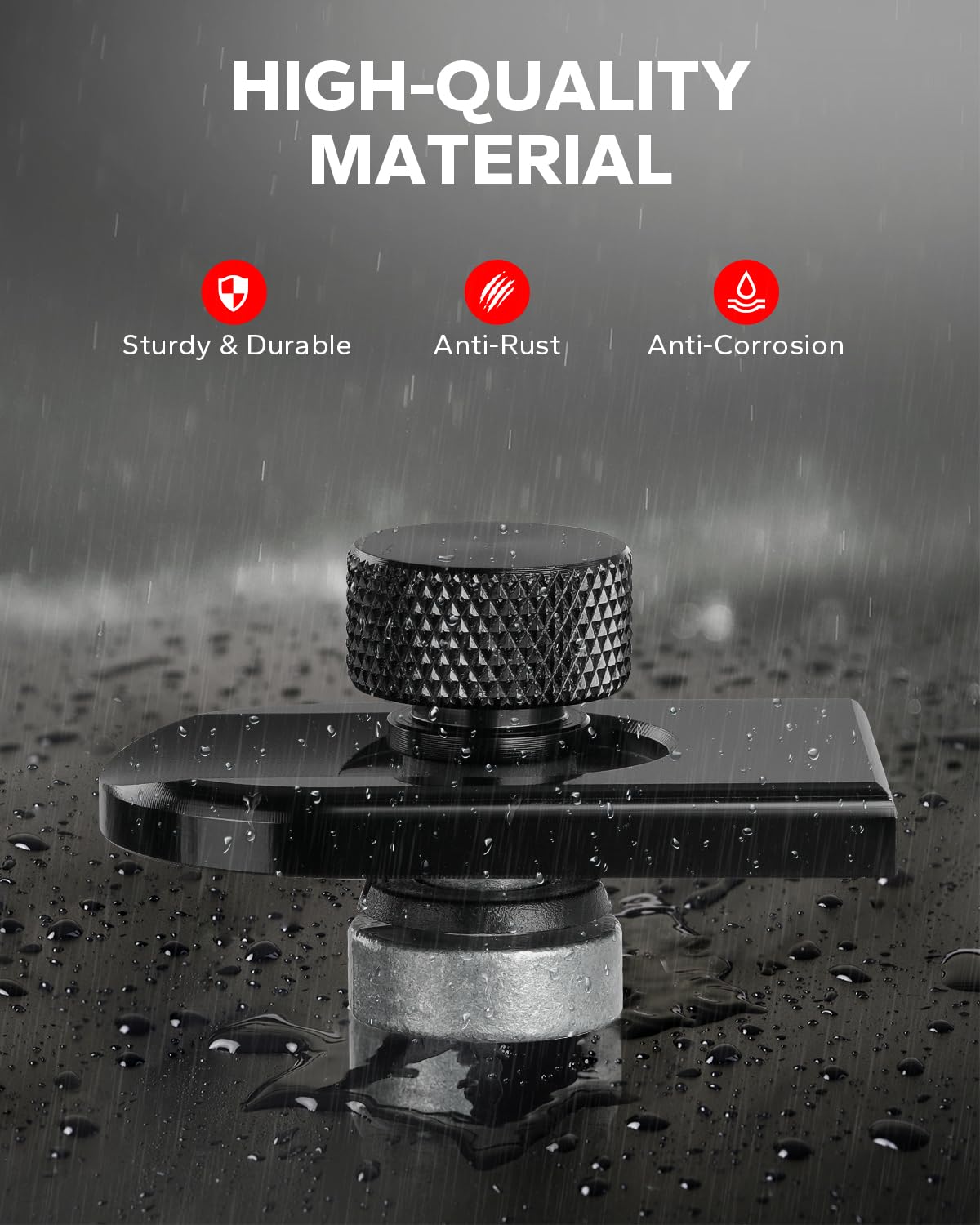 Amazicha Black Aluminum Fender Rear Seat Bolt Nut Tab Mount Knob Cover 1/4'-20 Thread Seat Screws Kit Compatible For Harley Davidson Touring Softail Dyna Sportster 1996-2024