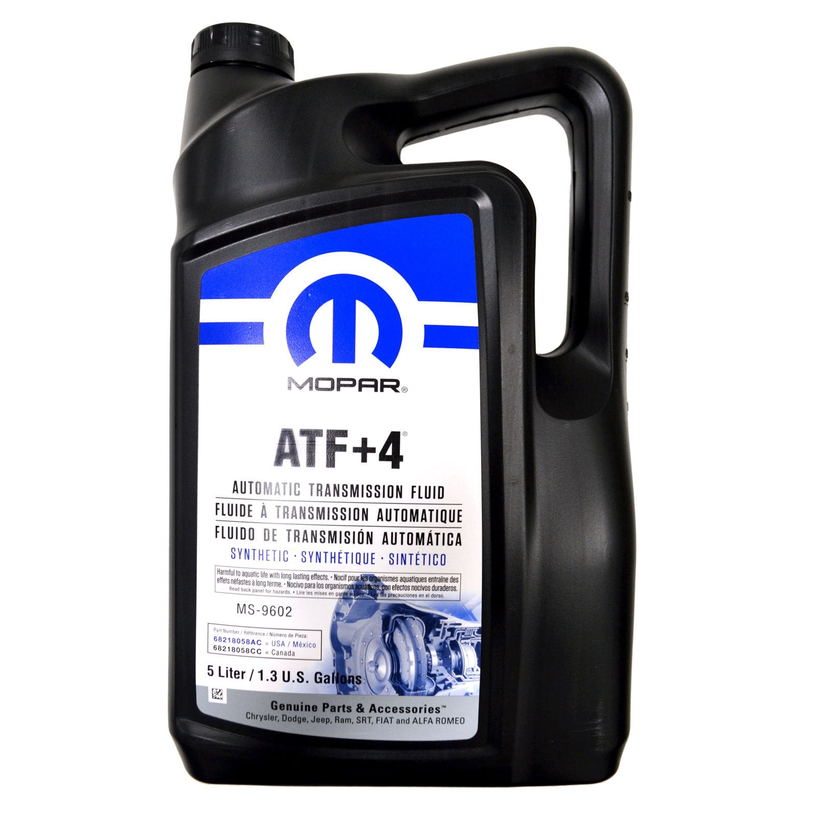 Mopar Automatic Transmission Fluid Atf+4-5 Liter (1.3 Gallon) 3 Pack