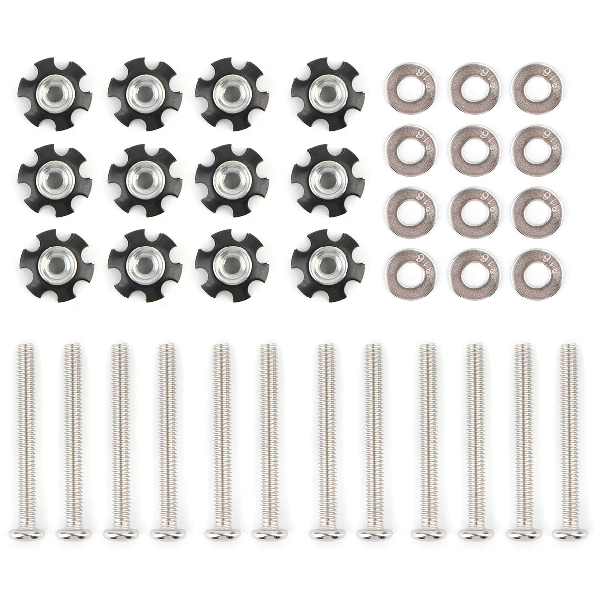 Frezon Set of 12 RV Ladder Repair KIT Nuts Stainless Bunk Motorhome Parts Camper Trailer Coach