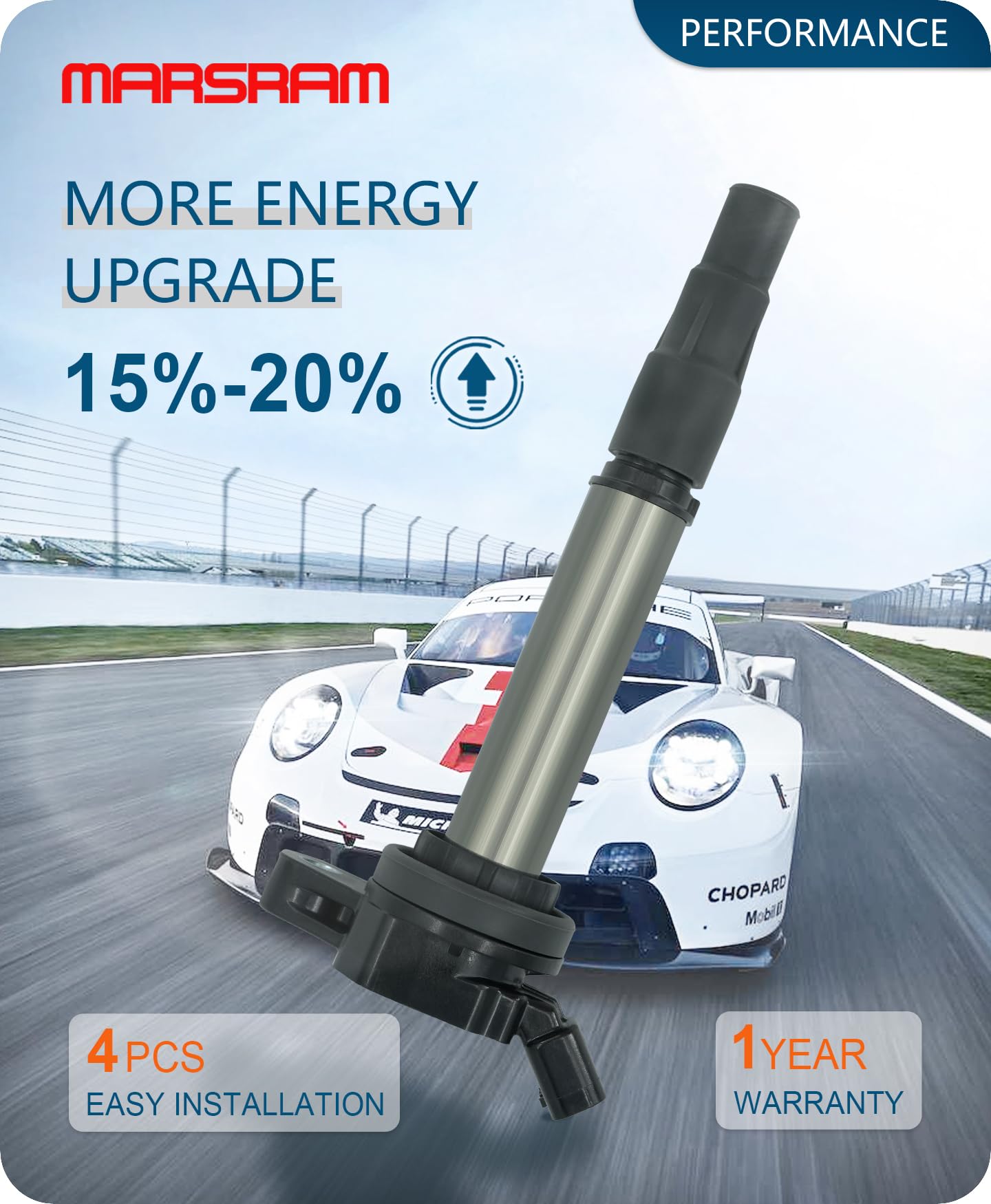 Marsram Ignition Coil UF596 Compatible with 1.8 L4 Toyota Corolla Matrix Prius Lexus CT200h Scion Pontiac 2009 2010 2011 2012 20