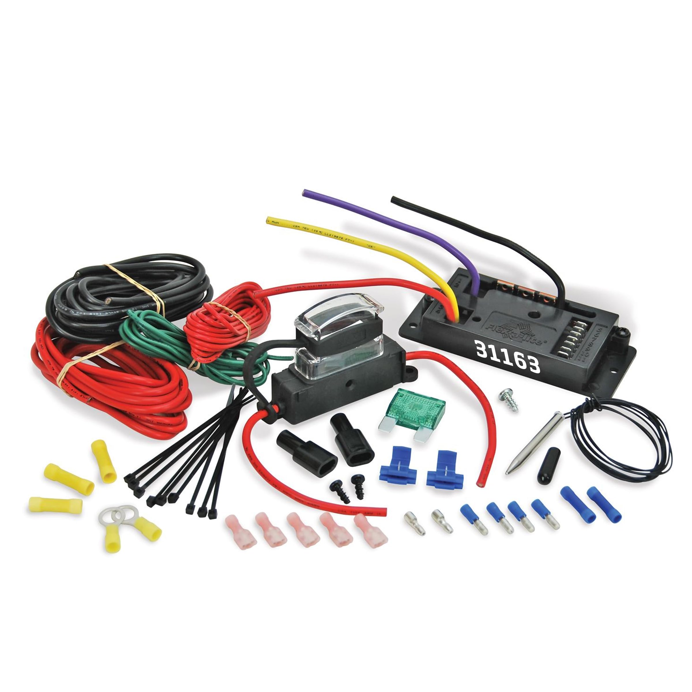 Flex-A-Lite Variable Speed Controller and Relay Kit with Thread-In Temperature Sensor, Fan Controller With Temperature Probe (31