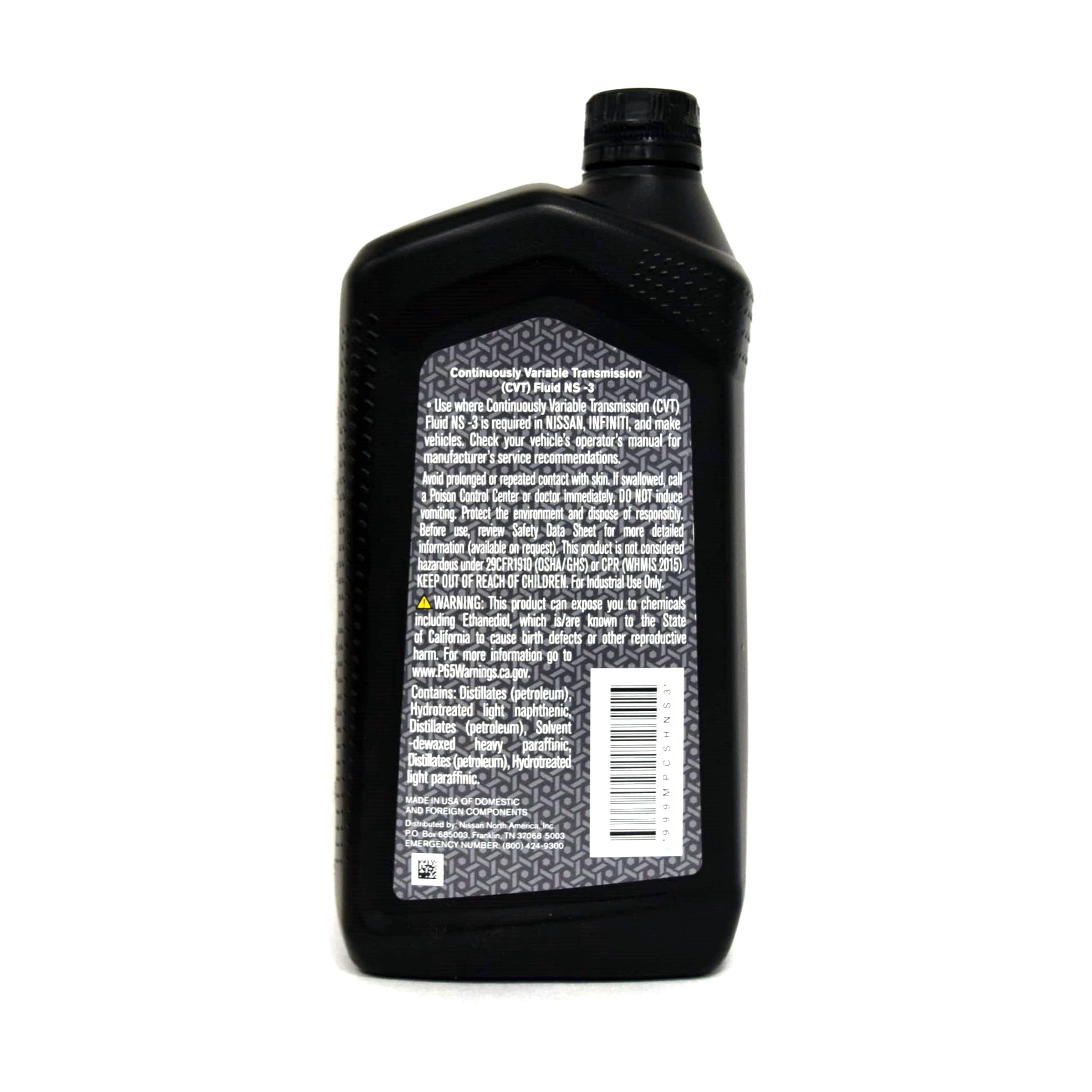 Nissan Genuine Oem Cvt-3 Transmission Fluid 999Mp-Ns300P (5 Quarts)