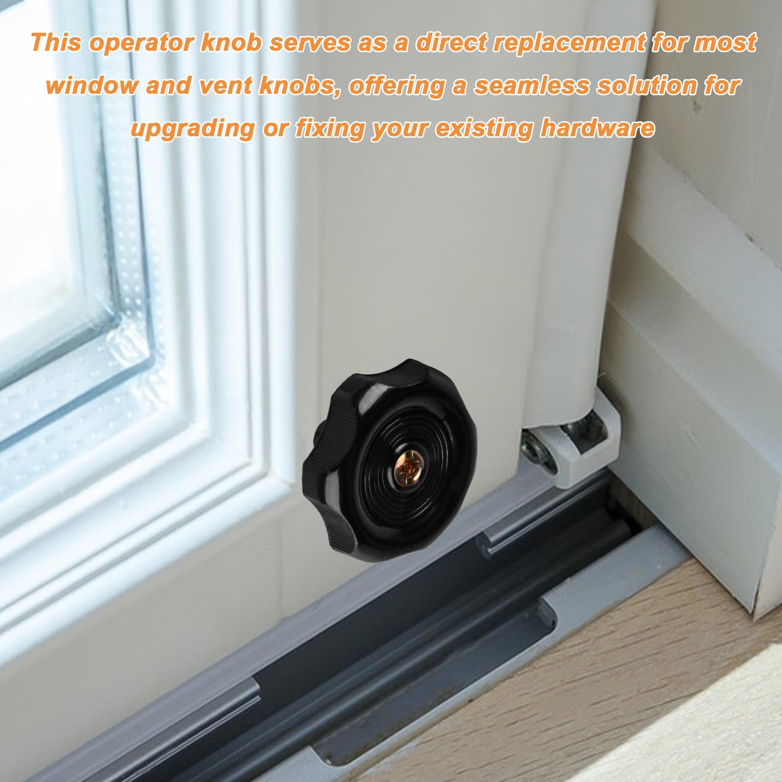 QBXMY7 4 Pcs RV Window Knob with Screw, Brown,Camper Knobs